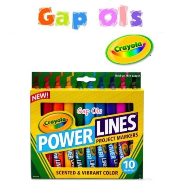 

Sarila Promo Crayola Power Spidol Lines Marker Scrapbook Cwasable Murah
