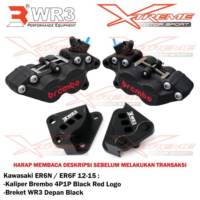 DISKON Breket Kaliper WR3 Depan With Brembo 4P1P ER6 F / N ER6N ER6F 12-15
