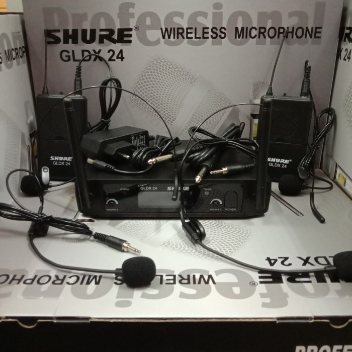 Mic Wireless Shure Glxd 24 Headset Lidi Clip Onuhf