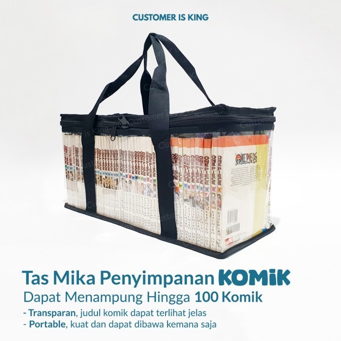 

Tas Komik Mika Transparan Tempat Penyimpanan Storage Box Buku Novel