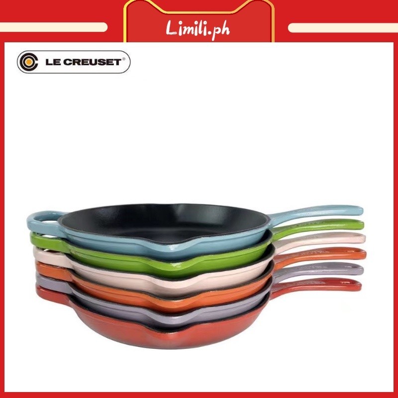 Le Creuset Cast Iron Enamel Flat Frying Pan Diameter Wajan 26cm Wajan Steak Wajan bulat pipih