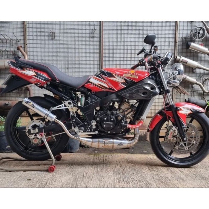 Ready KNALPOT AHAU 1 NINJA R/RR type 39 perut L Cobra stenlis original AHAU