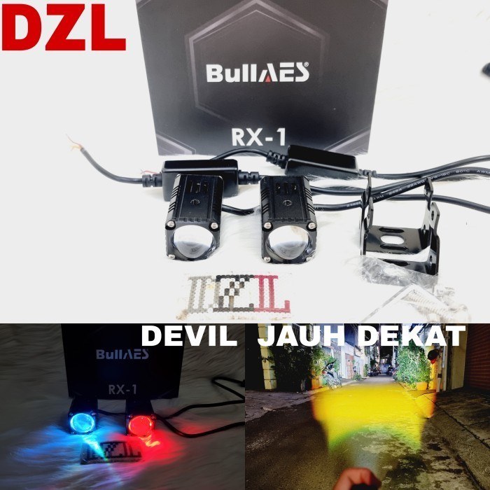 Ready lampu tembak bullaes laser d2 rx-1 28 watt devil jauh dekat rx1 rx 1