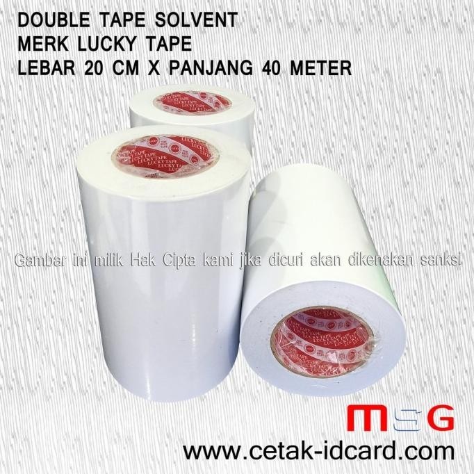 

BEBAS ONGKIR - DOUBLE TAPE SOLVENT JUMBO ROL (20 Cm) X 40 Meter