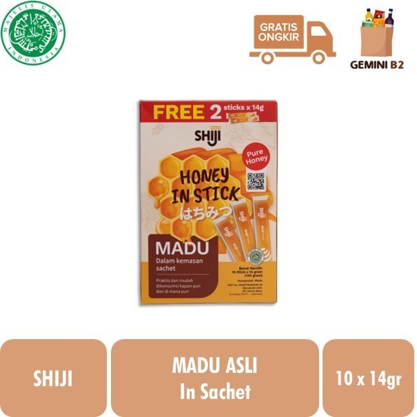 

Shiji Madu Asli Murni Kemasan Sachet 14gr x 12s HALAL