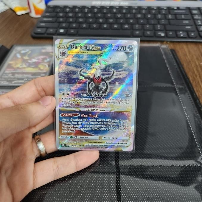 KARTU POKEMON INDONESIA - VSTAR SEMESTA - DARKRAI VSTAR SAR BEST SELLER