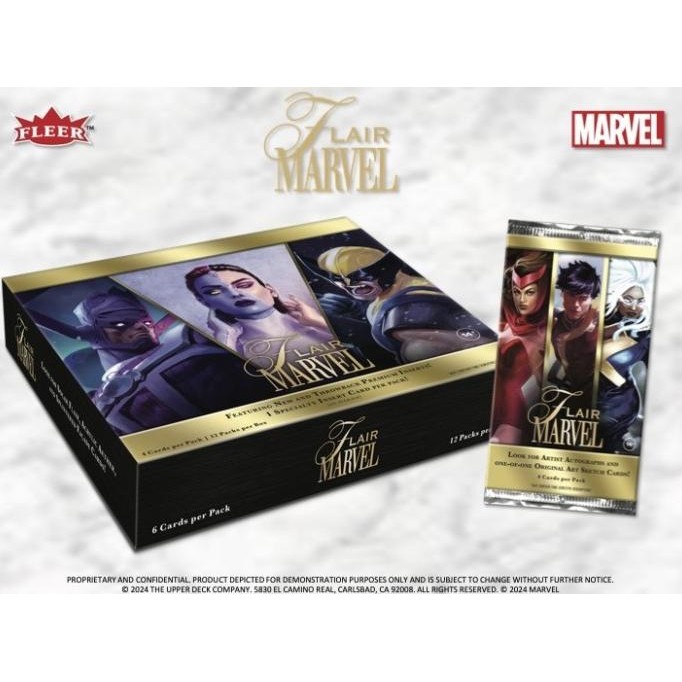 2023 UPPER DECK MARVEL FLAIR HOBBY BOX (12 PACK PER BOX, 4 KARTU PER PACK) GARANSI
