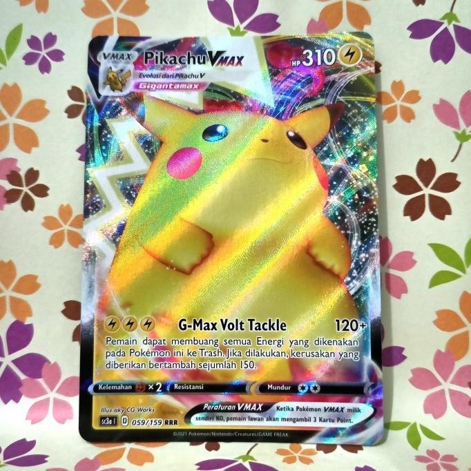 PIKACHU V MAX RRR SC3A | 059/159 POKEMON TCG INDONESIA HIGH QUALITY