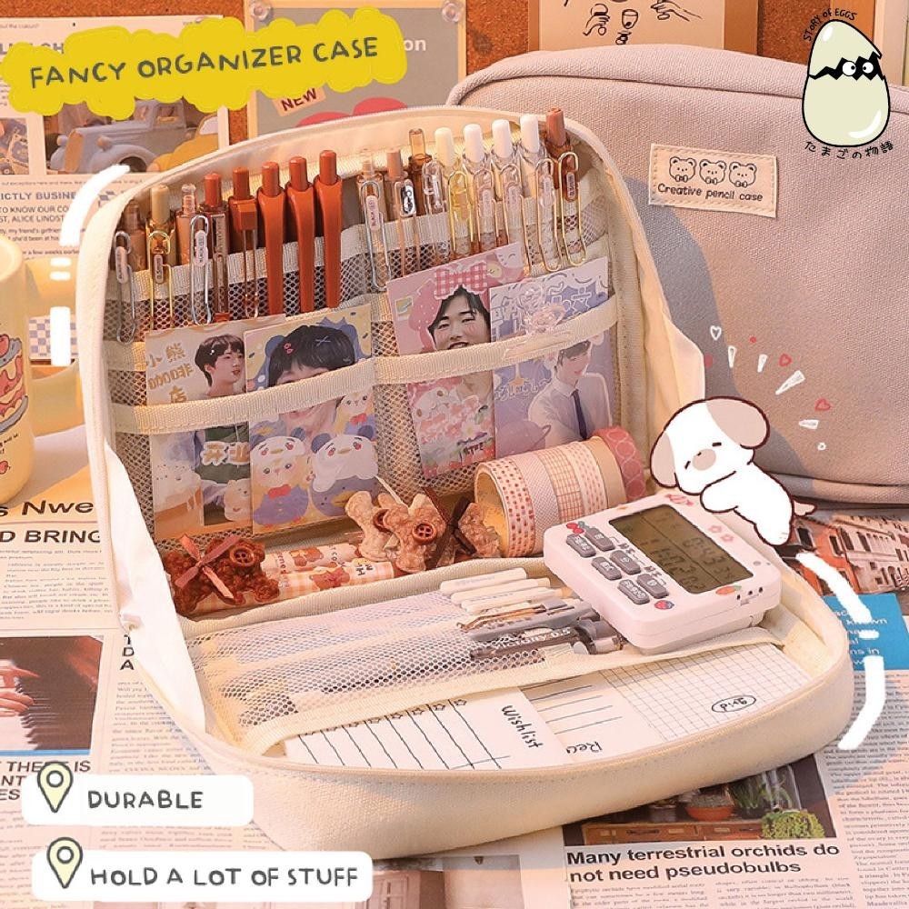 

LI34 Pastel Aesthetic and Cute Fancy Pencil Case l Travel Case l Kotak pensil besar l Travel Pouch l Make Up Pouch l Kotak Make up dan Skincare l Tempat Jalan l Storage besar l Penyimpanan banyak l Kotak Penyimpanan l Kotak pensil make up besar l Muat