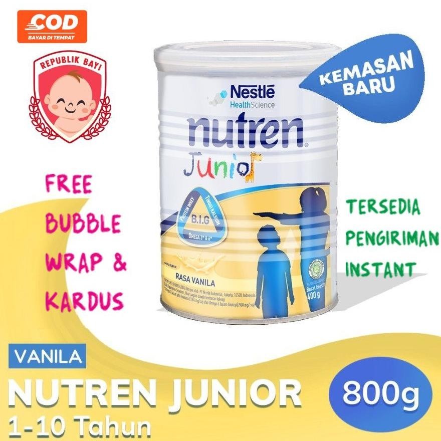 

Expired Mei 2025 Nutren Junior Susu Bubuk Vanila Vanilla 800 gram 800gr 800 gr Penambah Berat Badan MURAH TERBARU FREE PACKING BUBBLE KARDUS