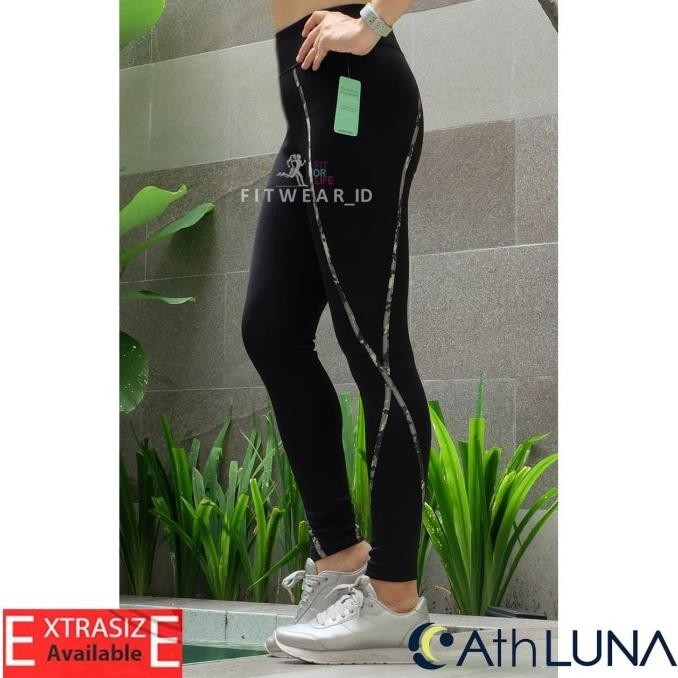 Legging olahraga wanita (Fitness, Yoga, Zumba) Athluna cross [Army]