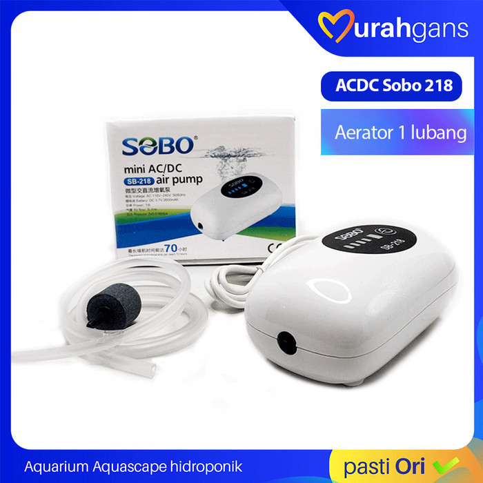 Ready SOBO SB 218 ACDC Aerator Aquarium Kolam 1 Lubang Emergency Otomatis