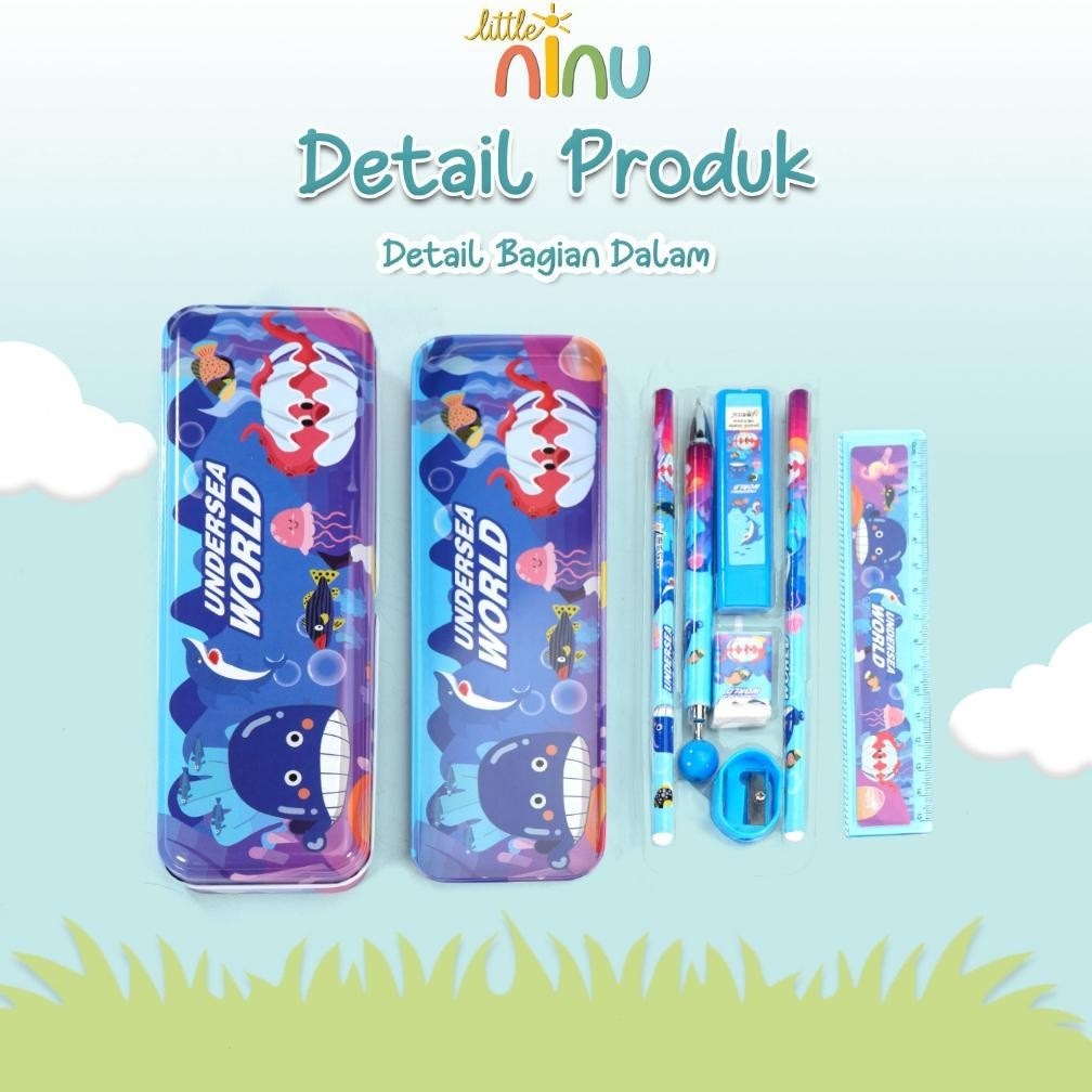 

LITTLE NINU Stationary Set Paket Alat Tulis Perlengkapan Sekolah 8 in 1