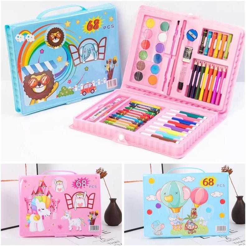 

CRAYON SET BOX KARAKTER KARTUN ISI 150 DAN 208 PC 4 IN 1 ALAT SET MENGGAMBAR DAN PENSIL WARNA - ALAT TULIS SET CRAYON SET