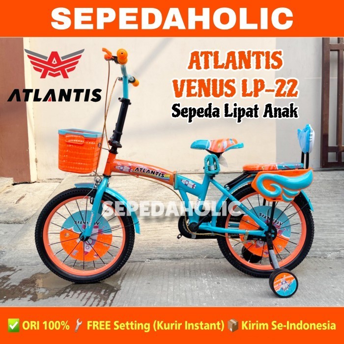 Sepeda Lipat Anak ATLANTIS VENUS NEW LP 22 Uk 16 & 18 Inch Keranjang