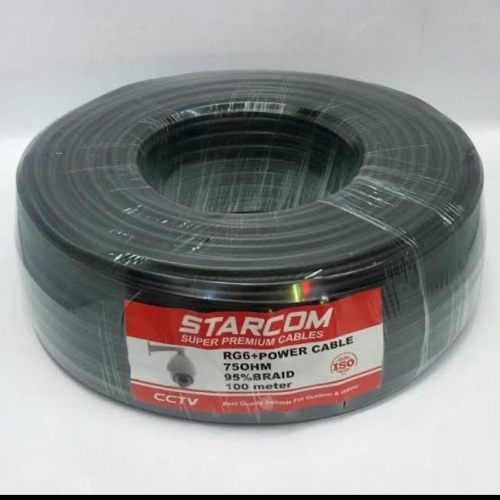 Kabel Starcom Rg 6 + Power Kabel Cctv Starcom