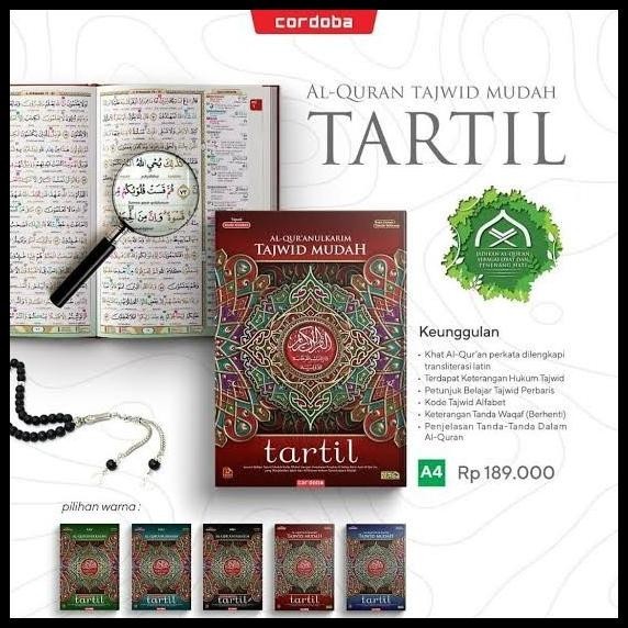 

Alquran Tartil Cordoba Uk A4, Al Quran Tartil Tajwid Terjemah Latin
