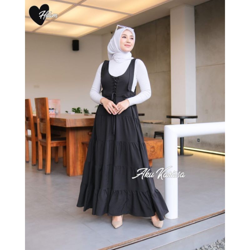 ALIVIA OUTER OVEE ALL GAMIS BAJU MUSLIM AKU KARISSA SIMPLE REMAJA POLOS