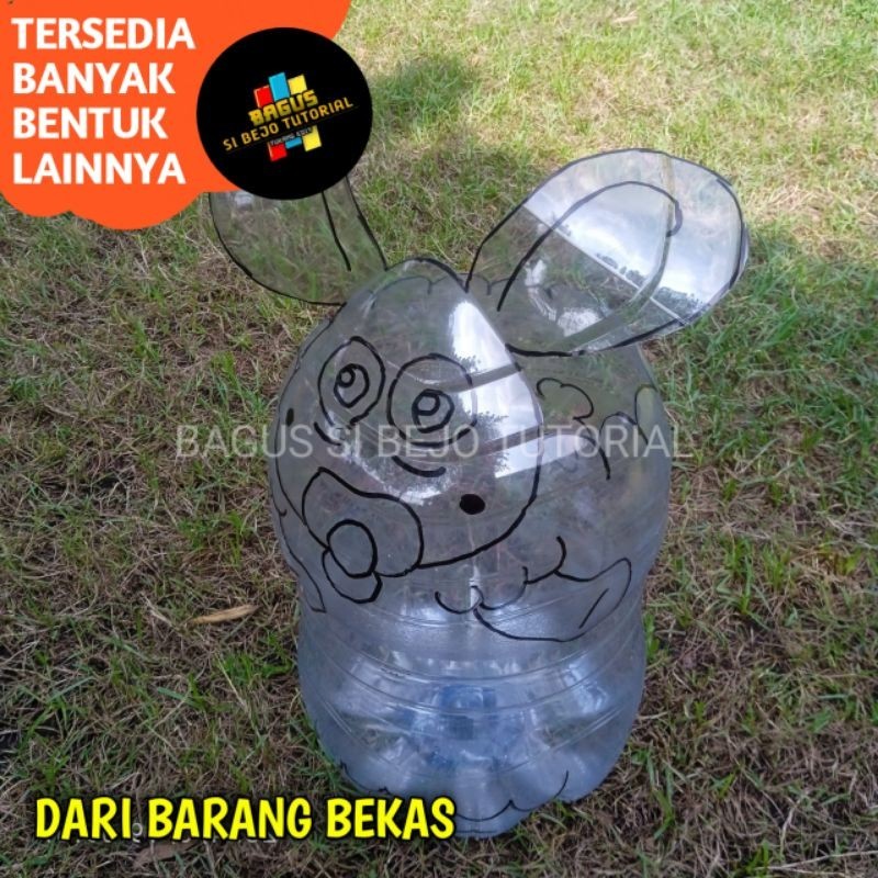 POT DARI GALON BEKAS LE MINERAL BENTUK SHAUN THE SHEEP SIAP UNTUK DI CAT SEBAGAI PRAKTEK PRAKARYA DA