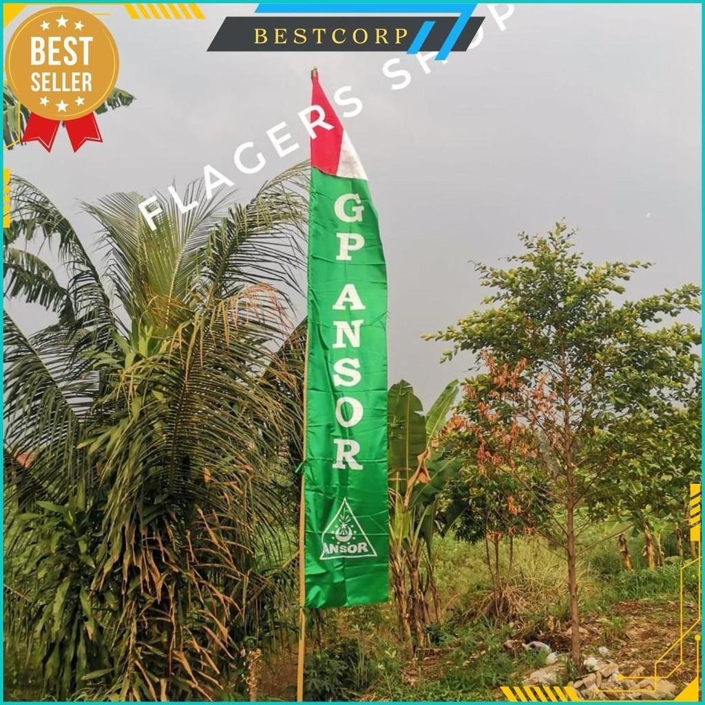 BENDERA UMBUL UMBUL GP ANSOR 3 METER TERLARIS