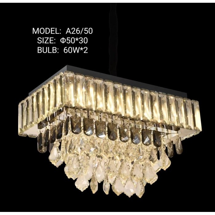 Lampu Plafon Kristal Modern Led Lampu