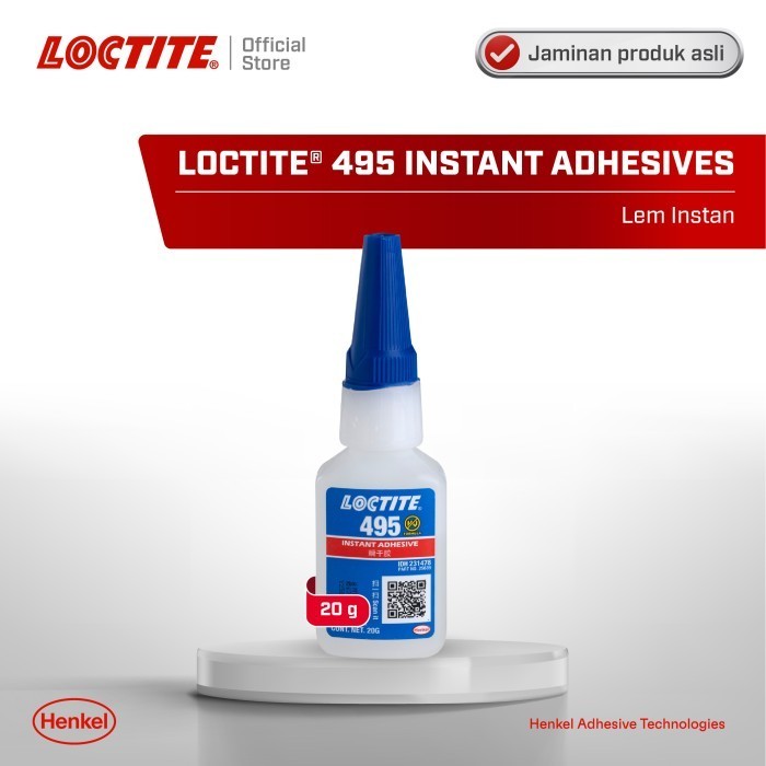 

Henkel LOCTITE 495 Instant Adhesive Lem Instan Lem Super Glue 20 gr