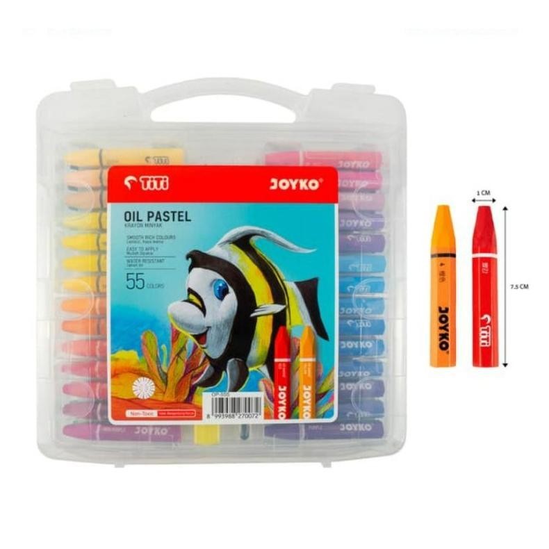 

Krayon Crayon Oil Pastel Joyko 55 Warna (Cod)