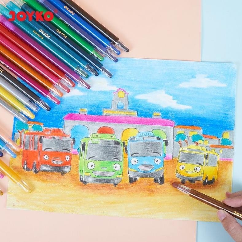 

Crayon Putar Twist Crayon Mini Joyko 12 Warna (Cod)