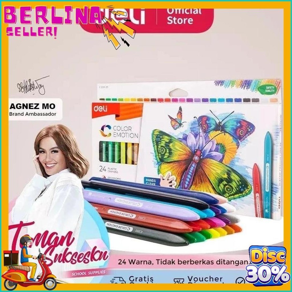 

Deli Krayon Plastic 12/18/24 Warna Cerah Bentuk Segitiga Ergonomis Tidak Beracun Ec20000 Ec20020 (Lagi Viral)