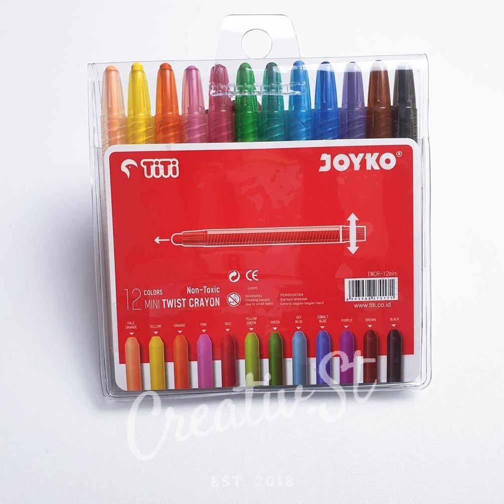 

Joyko Crayon Putar Pendek Twist Crayon 12 Warna Mini Cp-S12 (Cod)