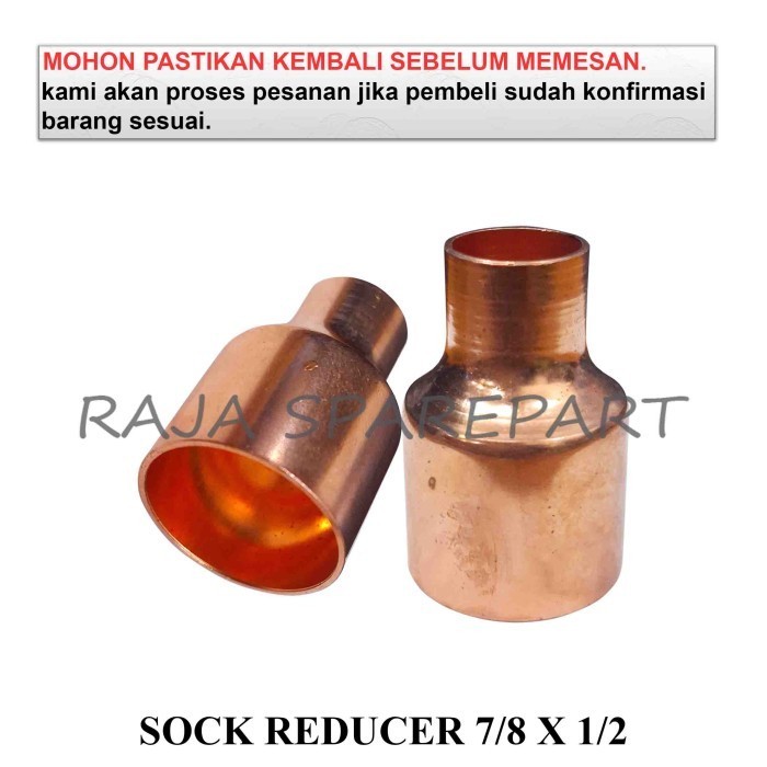 ~@~@~@~@] SOCK PIPA TEMBAGA / SOCK REDUCER AC TEMBAGA / SOCK REDUCER 7/8 X 1/2