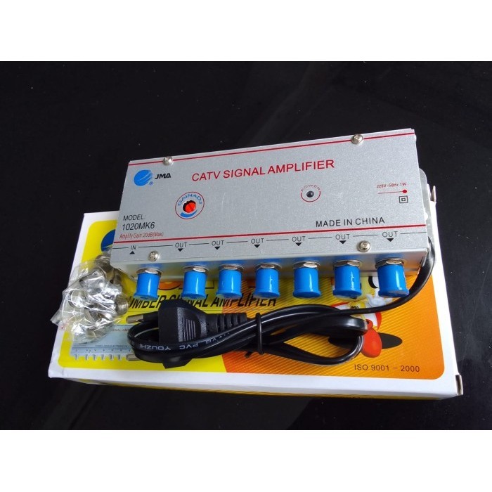 CATV SIGNAL AMPLIFIER 6 WAY BOOSTER ANTENA TV BAGUS