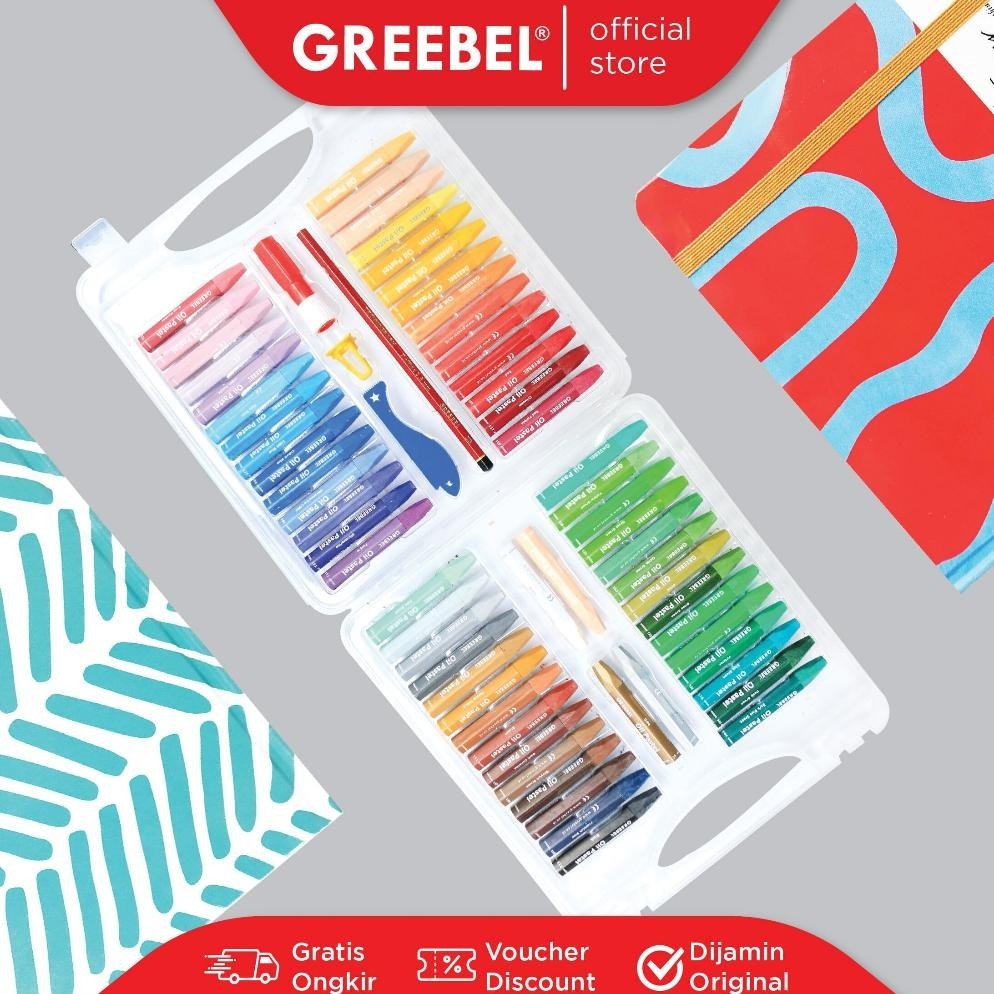 

JH85 GREEBEL Crayon Krayon Kids Oil Pastel 55 Warna (55C) tdk berdebu cerah utk anak sekolah art& tdk beracun Terlaris