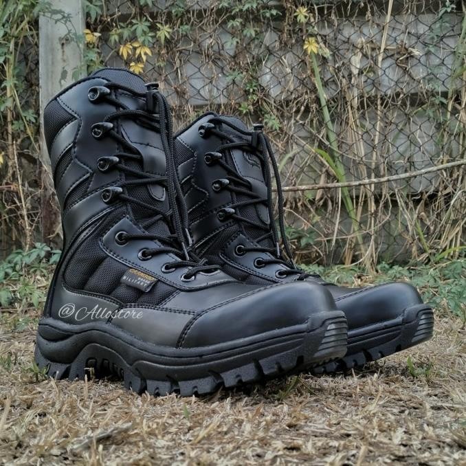 sepatu pdl sefty hitam tni polri satpam 8 inc original caango militery HIC