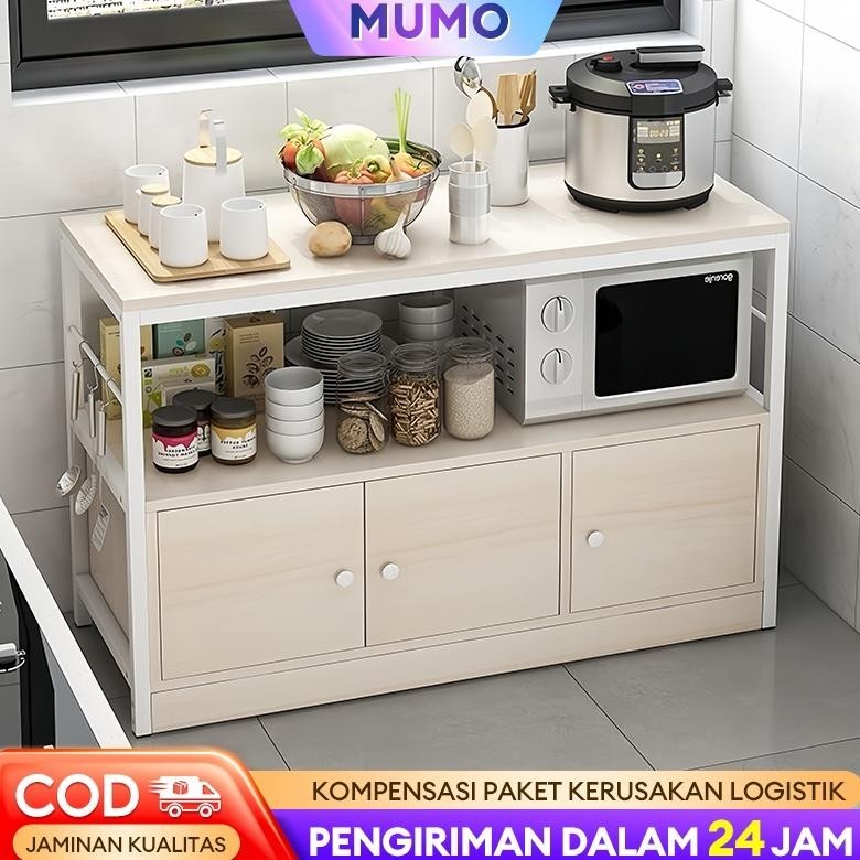 Rak Dapur Microwave Rak Bumbu Rak Dapur Susun Minimalis Rak Oven Microwave Dengan Kabinet