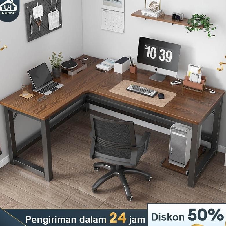Meja L Meja Kantor Meja kerja besi Meja komputer Meja L Belajar Meja Pc Meja Gaming Serbaguna