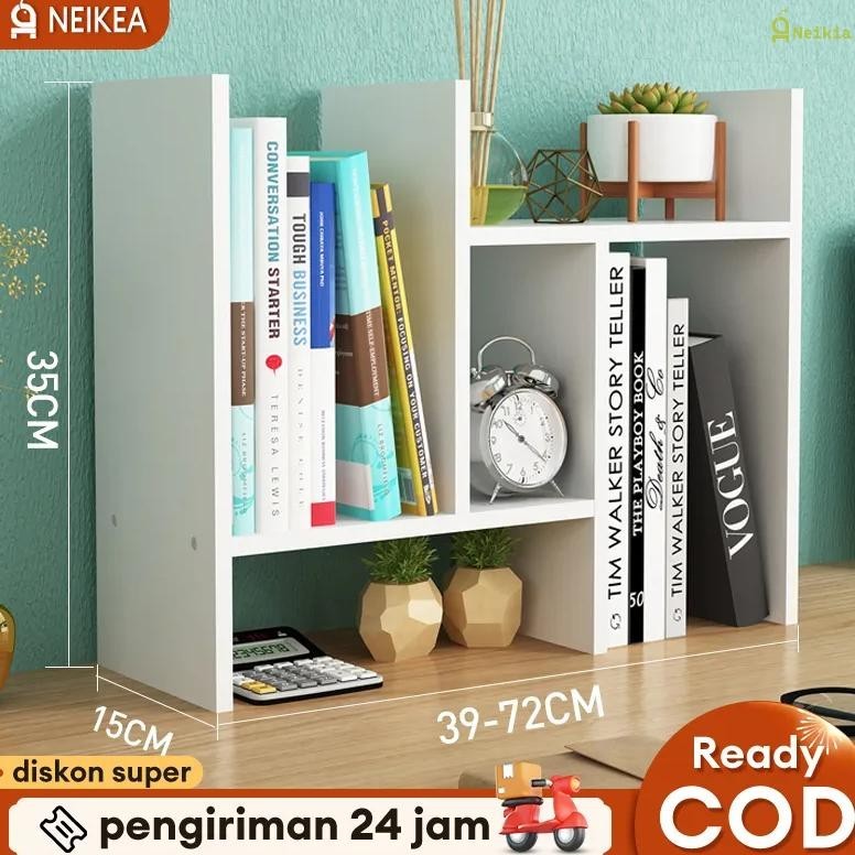 Rak Buku Atas Meja Rak Portable Minimalis Meja rak buku kokoh