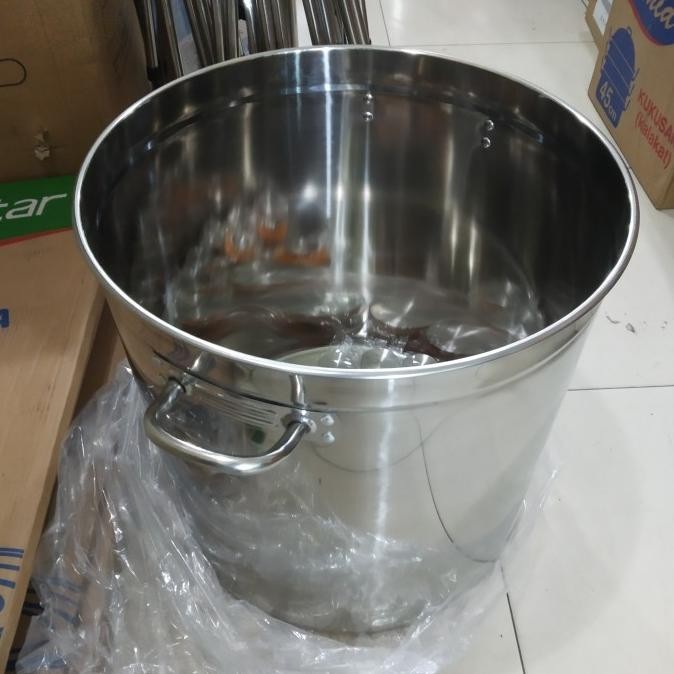 panci jumbo stainless steel super tebal 50cm promo big sale (100liter) Premium