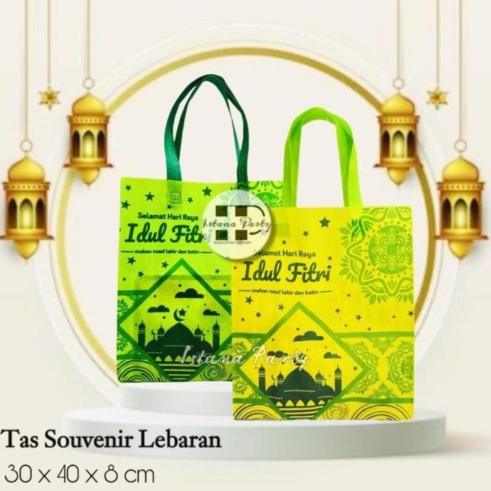 

><><><] (ISI 12) Tas souvenir Goodie bag kantong Idul Fitri Lebaran Ramadhan M