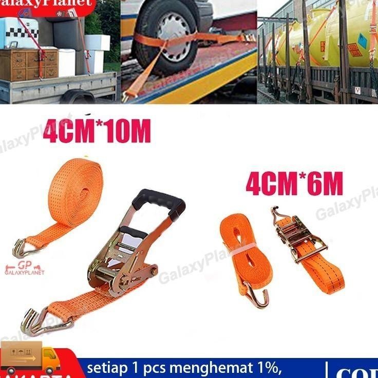 Rachet Tie Down/8-10 Meter Trek Belt /10 Ton Tali Sound/Tali Barang/Tra Webbing Cargo Lashing 5Cm*8M