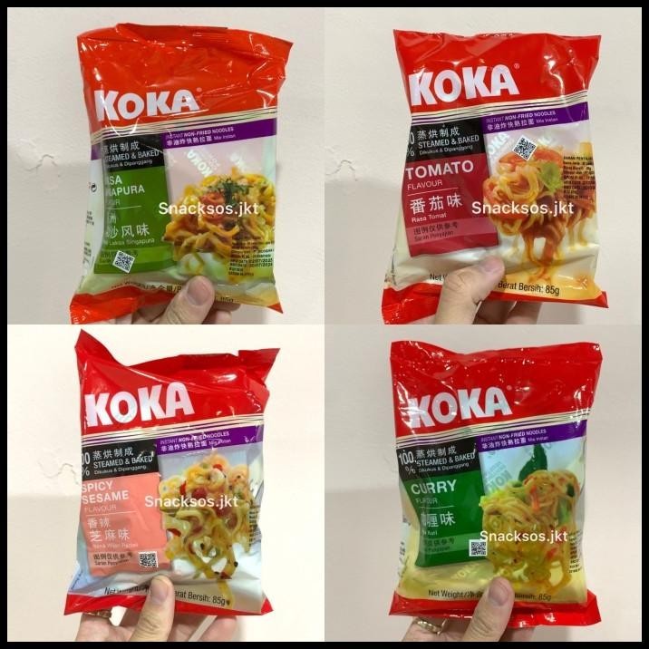 

Koka Non Fried 100% Steamed & Baked Noodles Curry Tomato Laksa Sesame