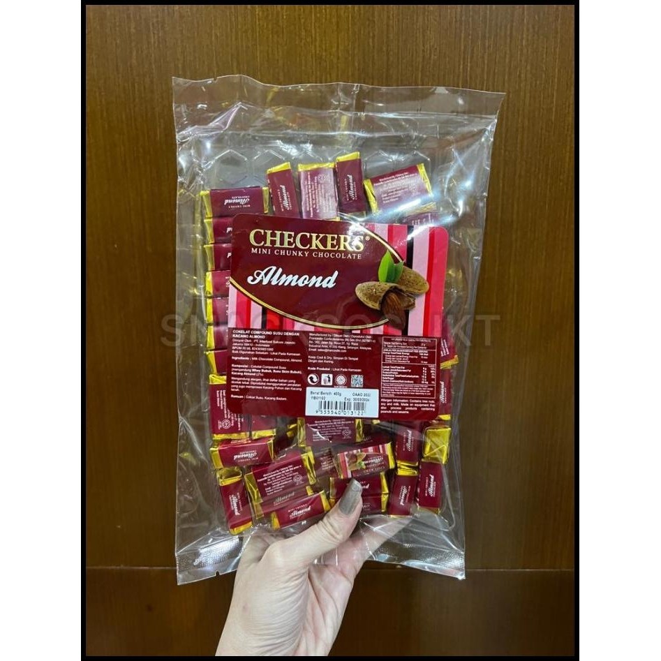 

Checkers Mini Chunky Dark Milk Chocolate Almond Assorted Mix Fruit