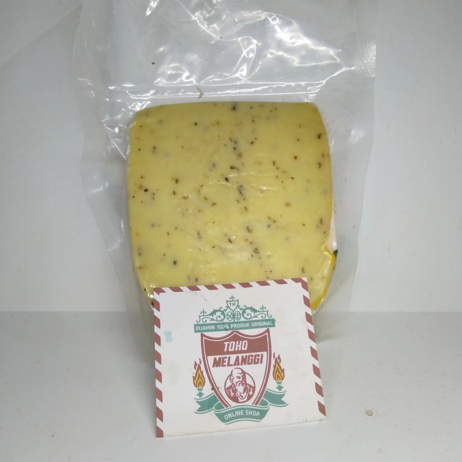 

Gouda Keju Belanda BlackPepper 250g Cheese Import Holland Black Pepper
