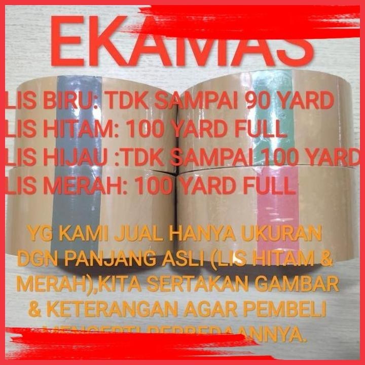 

(ekam) isolasi lakban coklat tan hoki tape 48mm 2" x 90 yard 100 yard full