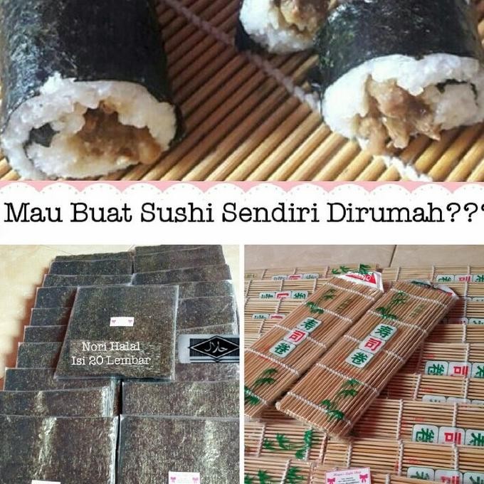 

Paket Sushi Nori 20Lembar + Makisu Bambu Penggulung Rumput Laut Halal Dijamin Puas