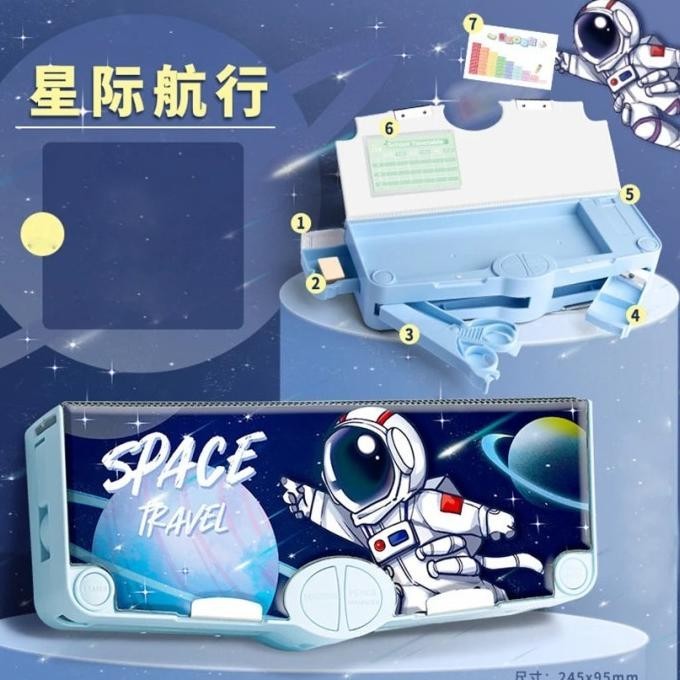 

Kotak Pensil Pola Kartun Lapisan Ganda Tunggal dengan Rautan Kapasitas