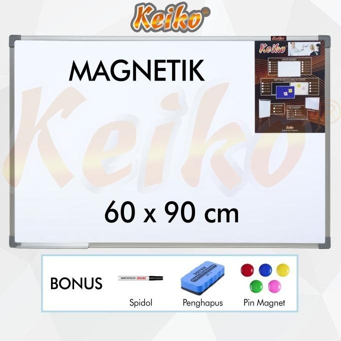 

Papan Tulis Whiteboard Gantung Magnet Single Face Keiko 60 x 90 cm