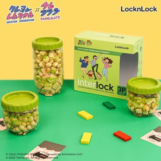 

LocknLock Giftset Toples Interlock 3P Crayon Shinchan x Tahilalats