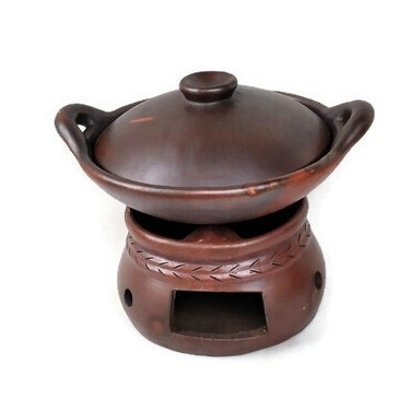 Wajan Set Anglo Gerabah Tanah Liat / Wajan Prasmanan Terakota