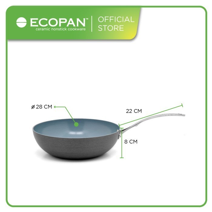 Ecopan Ha Stirfry 28Cm / Wajan Keramik Anti Lengket